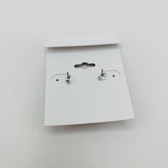 Lori’s Gifts Black Crystal Ball Stud Earrings Sensitive Ears Hypoallergenic NWT - Picture 3 of 3